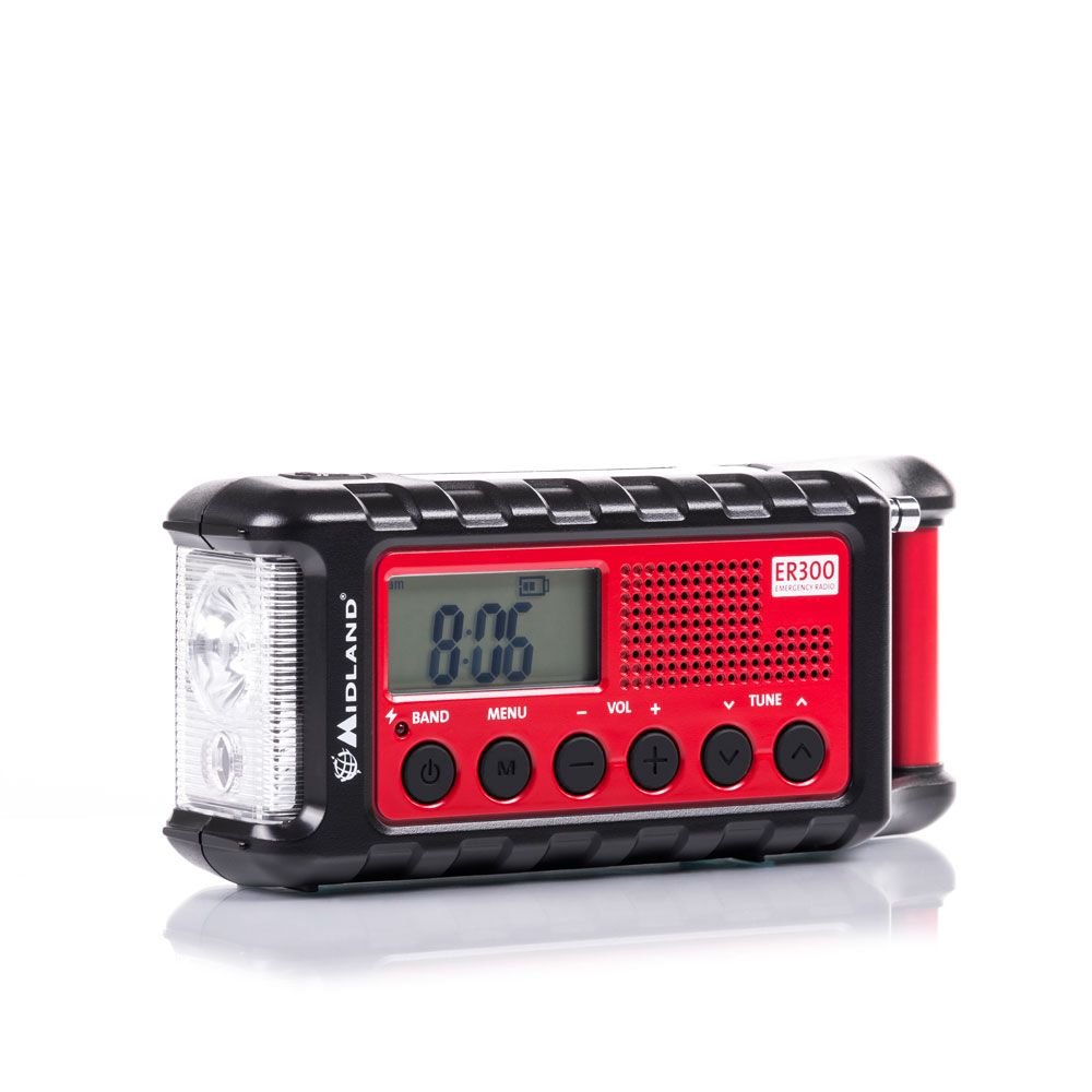 Midland ER300 Multi - functionele Noodradio (Powerbank, AM/FM Radio & Dynamo Zaklamp) - Goedvoorbereid.nl